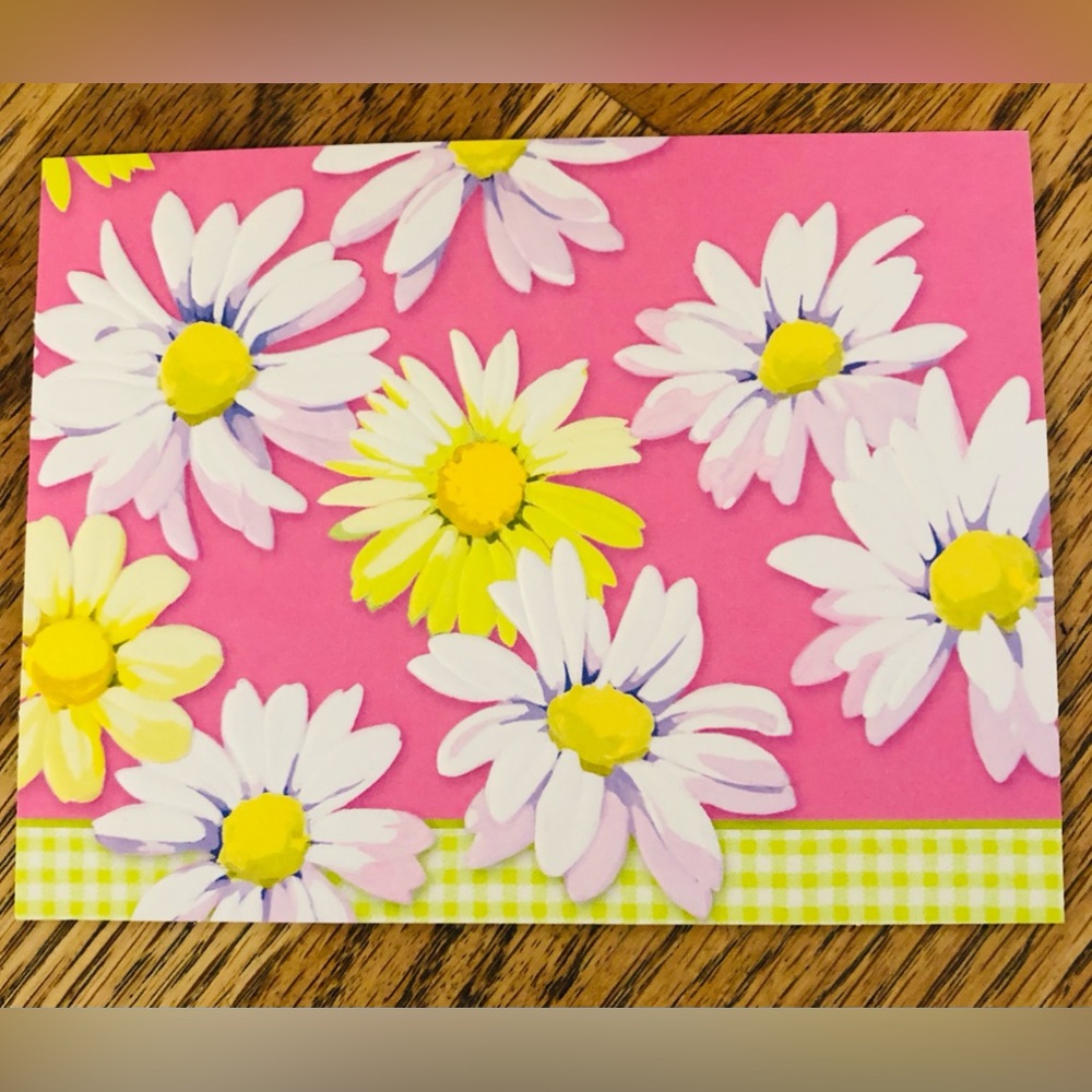 Vtg Hallmark Daisy Embossed Blank Note Cards, 12 Cards, Envelopes & Seals, NWT